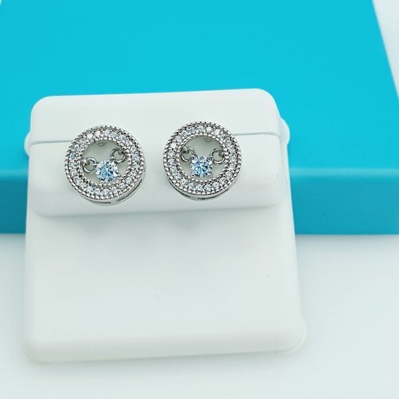 "925 Sterling Silver CZ Beautiful Earrings for Women, 1USPAR4192 - Picture 9 of 11